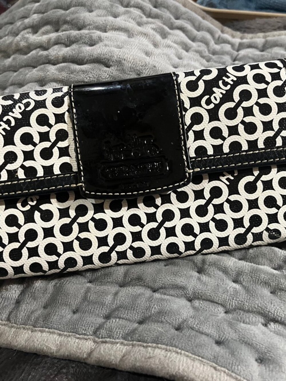 Coach Wallet - Black Op Art Penelope  NWOT